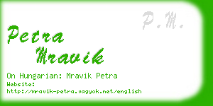 petra mravik business card